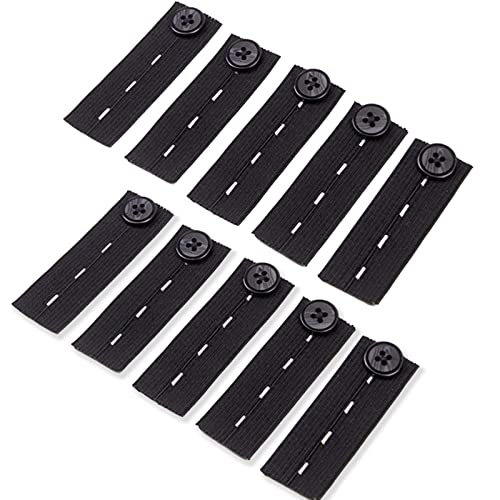 Extensor Elástico De Cinturón 10 Piezas Hebilla De Extensión De Cintura Extensor De Pantalones Cintura Cómodos Extensores De Cintura Cintura Reutilizables Botones Para Embarazadas Pantalones Cover