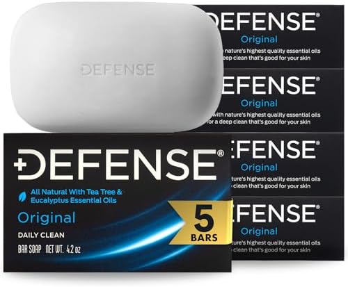 Defense Soap 5pk All Natural Tea Tree Bar Soap for Men