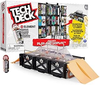 TECH DECK, Play and Display Transforming Ramp Set and Carrying Case with Exclusive Fingerboard, Kids Toy for Ages 6 and up