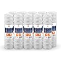 Aquaboon 5 Micron 20 x 4.5 Whole House String Wound Water Filter Replacement Cartridge for Well Water Filtration Compatible with WP5BB20P, 10-Pack