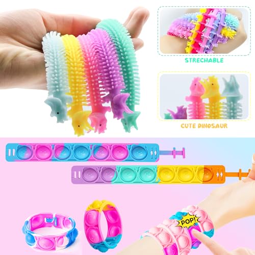 JUAUO 50 Pcs Fidget Toys Set, Stress-Angst Relief Spielzeug für Kinder und Erwachsene, Angst Relief Finger Toys, Anti Stress Autismus Und ADHS, Sensorisches Spielzeug Set für Kinder Geburtstagsfeier