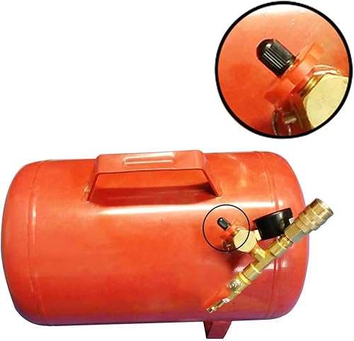 Miniatura 6 de DealsChic Válvula de tanque, válvula Schrader de latón anticorrosión con NPT macho de 14 pulgadas, uso con tanques de compresor de aire (paquete de