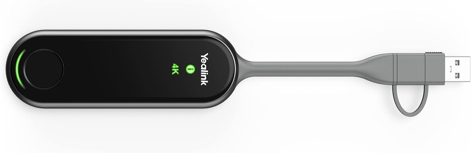 YeaLink WPP30 USB Type-C 4K Wireless Presentation Pod, Black (1303112)