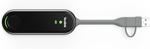 YeaLink WPP30 USB Type-C 4K Wireless Presentation Pod, Negro (1303112)