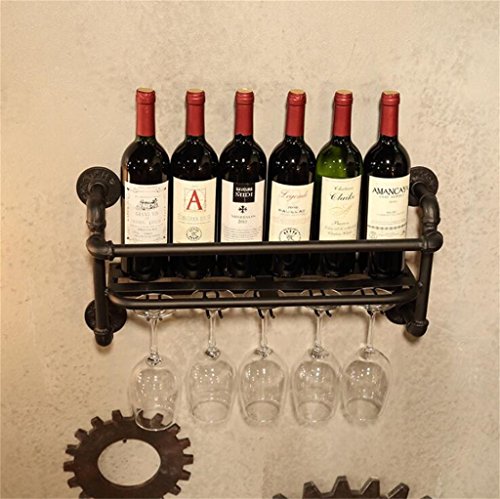 Soporte de Vino para Pared LUNEZY Metal Vintage Negro miniatura 6