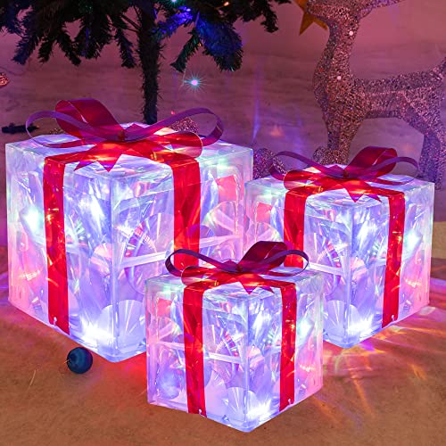 Boîtes cadeau pour décorations de Noël Hourleey de 3 pièces