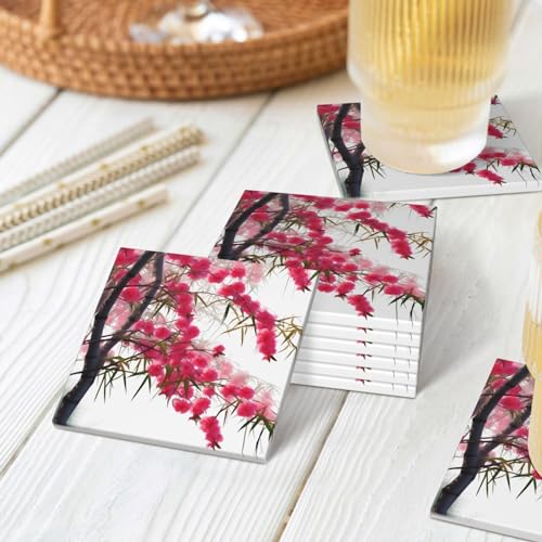 Dessous de verre céramique liège avec support métal pour table basse maison