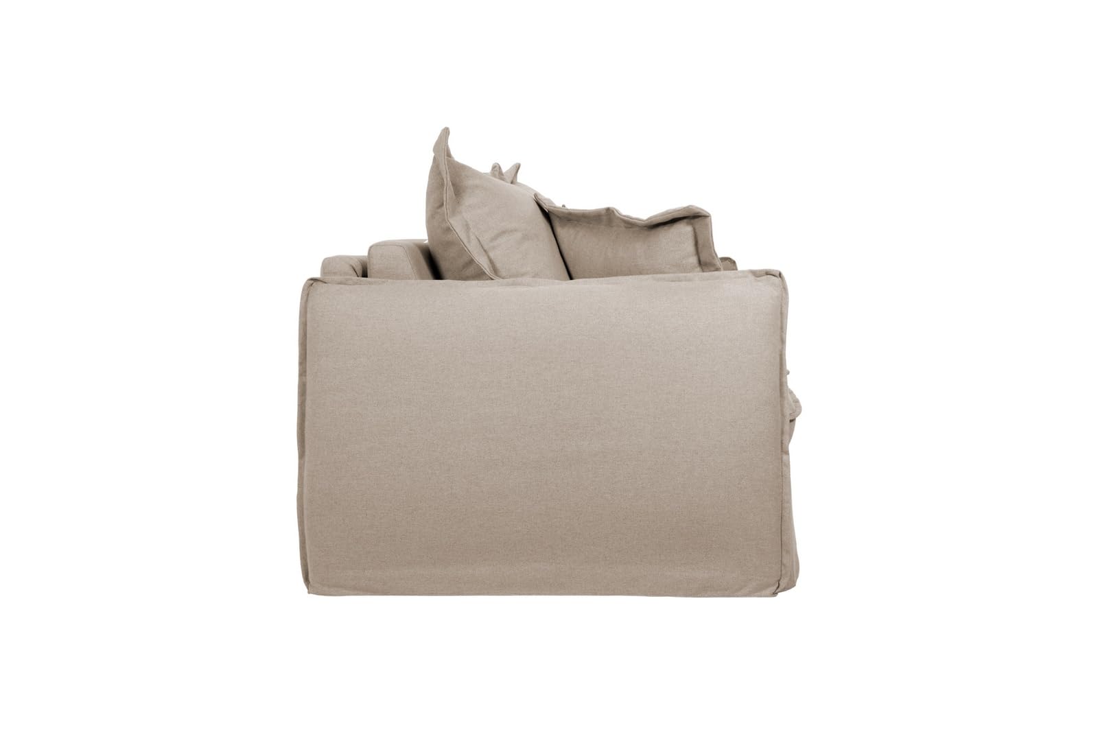Divano Letto MILOS 3 Posti,Struttura in Metallo e Legno,Interamente Sfoderabile, Rivestimento in Tessuto,Rete ad Apertura Rapida,Materasso 160x190 cm H14 cm, Colore: Camel