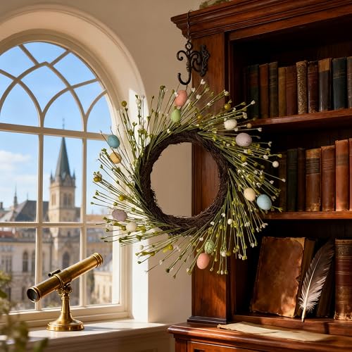 55% Off Farmhouse Easter Wreath with Mini Eggs - $13.49