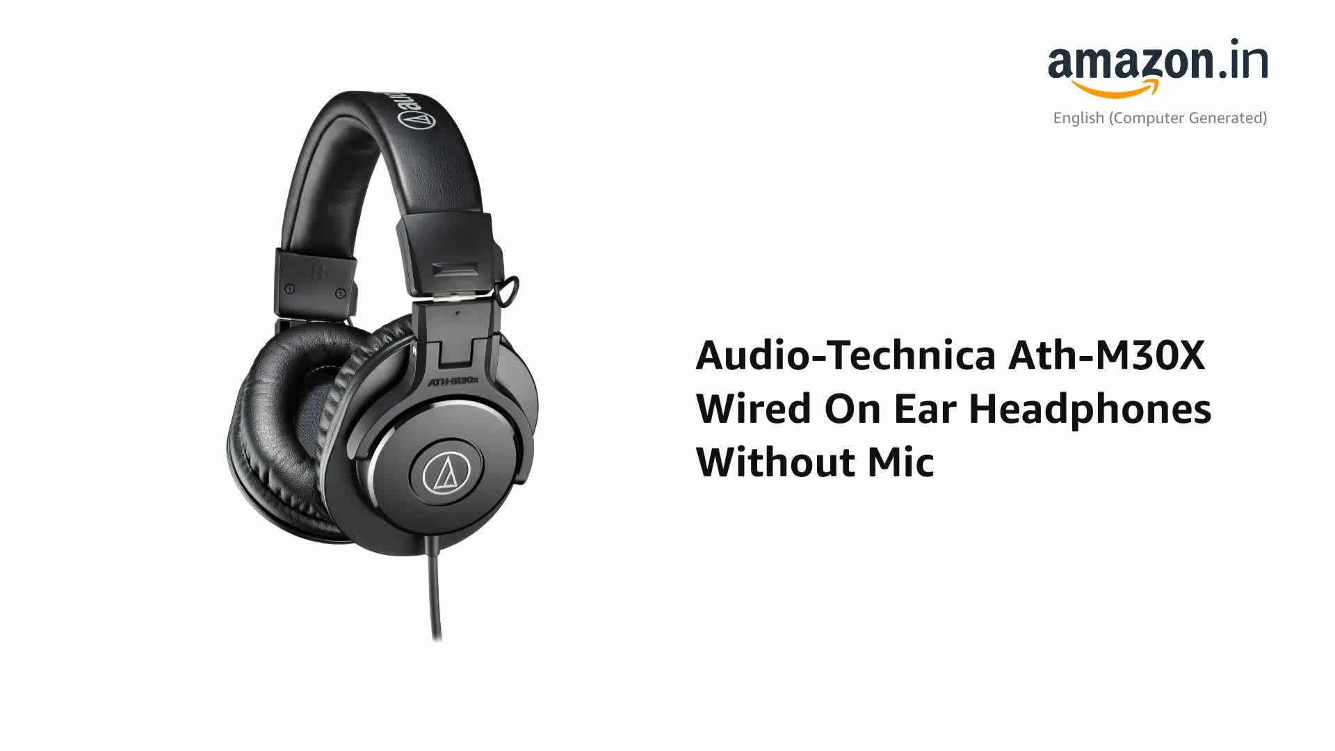 Audio-Technica ATH-M30X On-Ear Stereo Headphone (Black) : Amazon