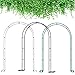 Metalowy łuk ogrodowy z podstawami, stabilny łuk na rośliny, altanka, wysokość 19 cm, pergola, zdejmowana do wewnątrz, na zewnątrz, łuk ślubny