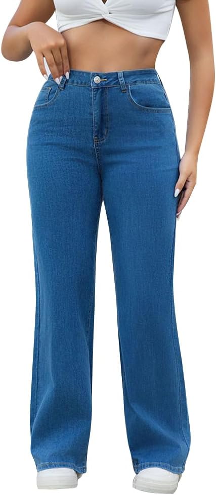 Women High Waist Jeans Women Casual Long Pants