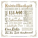 Kristallhochzeit ~ Gästebuch zum 15. Hochzeitstag: Vintage Dekoration zur Feier der Kristall Hochzeit - 15 Jahre - Deko Buch für Glückwünsche und Fotos der Gäste