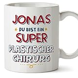 Mugffins Tassen Personalisierten für PLASTISCHER CHIRURG Mann - Auf Deutsch - Du Bist Super - 11 oz / 330 ml - Individuell Anpassbar Geschenk Mitarbeiter
