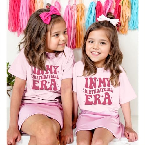 BeWithYou Birthday Girl Shirt in My Birthday Era Shirts Girls Its My Era Cute Graphic Tee Kids Party Outfit2