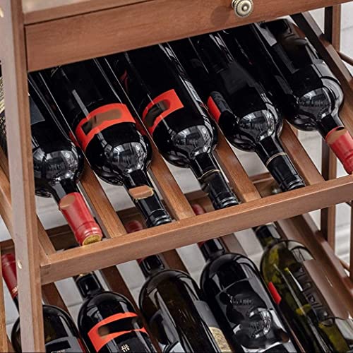Soporte para botellas de vino moderno de bambú miniatura 4