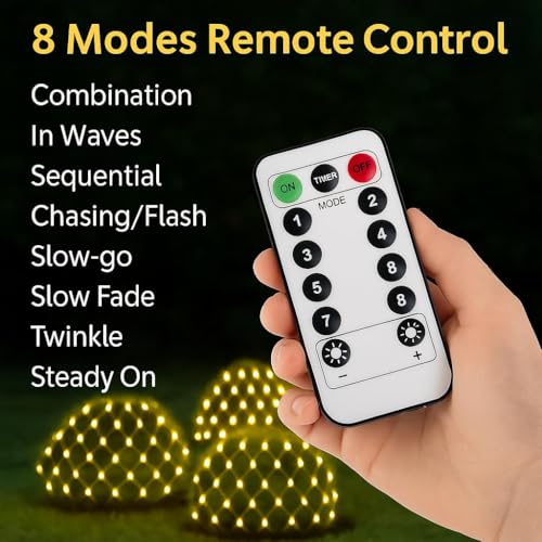 Image of K DK D 10 FT X 10 FT Net Mesh Light - 200 LED Warm Yellow Waterproof Serial String Light with Remote & 8 Modes | Mesh Curtain Lights for Balcony, Garden, Patio, Indoor Outdoor, Diwali Decoration