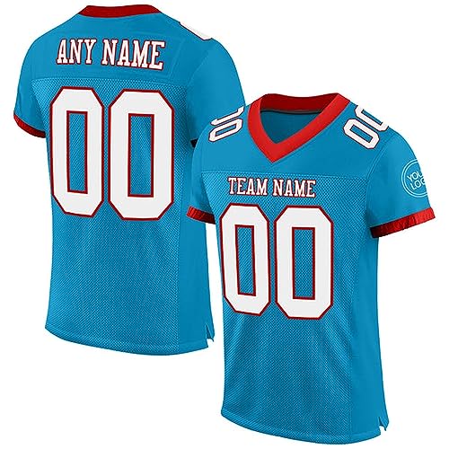 Custom Football Jersey, Football Shirt, Football Jerseys for Men, Football Shirts for Women, Panther Blue White-Red Football Jersey, Custom Football Jerseys for Men, Football Gifts