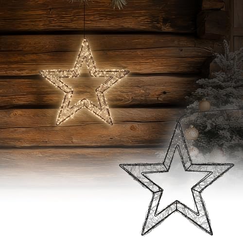 ECD Germany LED-Weihnachtsstern 38 cm, 500 LEDs Extra-Warmweiß,...