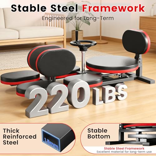 Image of Leg Stretcher, 220LBS Split Machine for Fexibility & Splits Training, 0-200 Adjustable Stretching Equipment for Home Gym, Heavy Duty Steel Frame Leg Stretching Training Machine
