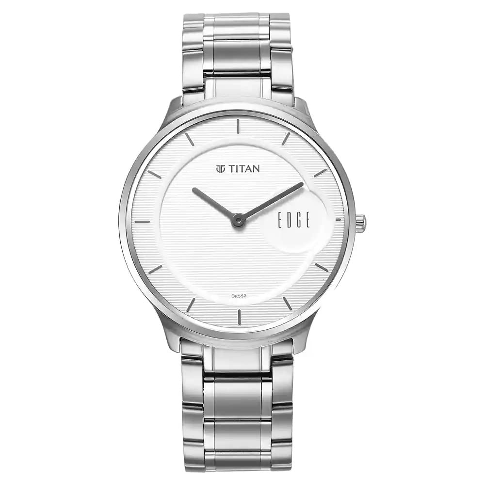Titan Edge Metal Silver Dial Stainless Steel Strap Analog Watch for Men-NS1843SM02 (B0BQMBKS54) Amazon Price History, Amazon Price Tracker