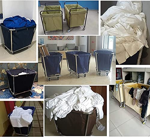 Sac de doublure de rechange pour chariot à linge rectangulaire de 400 L – Sac de rangement en tissu Oxford imperméable pour chariot à linge à roulettes, amovible et pour un usage commercial