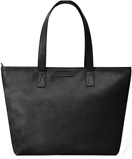 dailyobjects Women's Latest Tote Bag,Spacious,Stylish,Sturdy Vegan Leather Handbag With Zip Closure And Laptop Compatibility,Handcrafted Ladies Shoulder Purse For Daily & Office Use-Black - Utility-picture-26