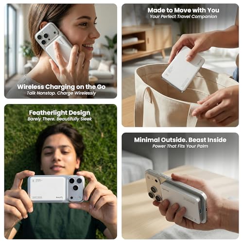 Image of Lifelong Electronics Qi2.2 MagSafe 25W 10000mAh Power Bank | India's Fastest Wireless Powerbank (iPhone 16 /17 /Pro /Max /S26Ultra) + 45W Wired Charging (All Type-C Phones & Laptops) | 100W Cable Included