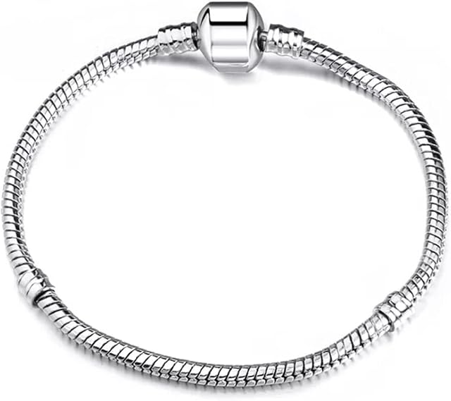 2Burned Stainless Steel 316 Snake Chain Metal Basic Charm Bracelet