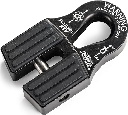 Factor 55 Flatlink XTV - Cabrestante de sistema cerrado, diseñado para cabrestantes UTV/ATV con cuerdas de acero o sintéticas de hasta 6 libras, color negro