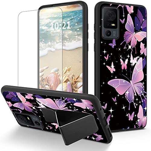 for TCL 40XL Case Quote Theme with Screen Protector Detachable Stand Phone Case for TCL 40 XL Case Soft TPU Stylish Protective Cover