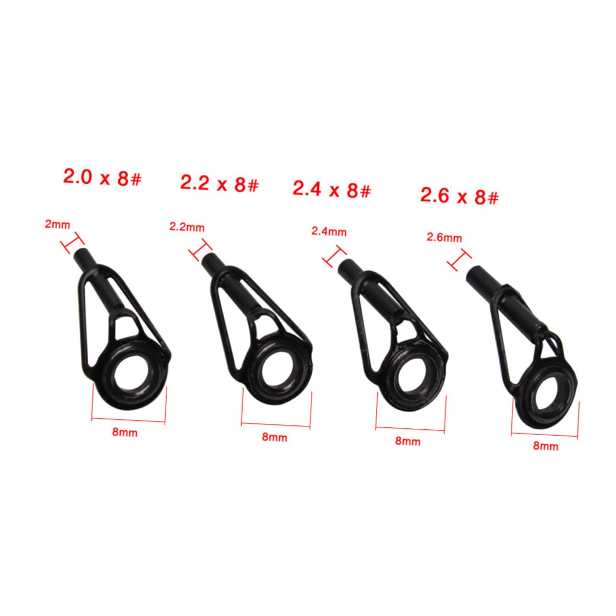 BESPORTBLE Kit De Réparation Dembouts De Canne À Pêche en Acier Inoxydable 3 Ensembles avec Revêtement en Résine Époxy pour Une Longévité Accrue 80 Pièces X 3