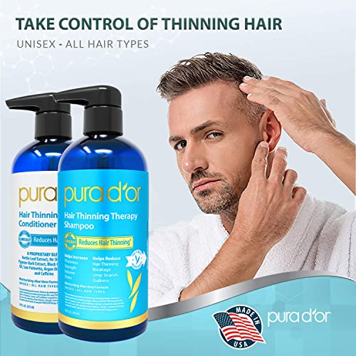 image for PURA D'OR Hair Thinning Therapy Biotin Shampoo and Conditioner Set, CL