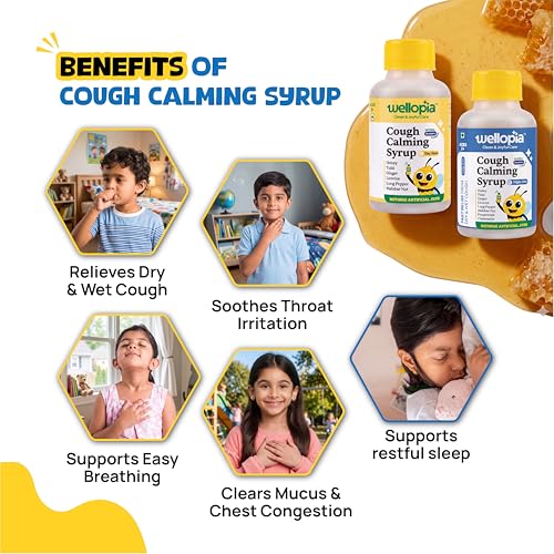 Image of Kids Cough Calming Syrup Combo | Day & Night Time Relief | Honey, Tulsi, Ginger, Peppermint & Chamomile | Drug-Free, No Added Sugar | 100ml x 2 (Ages 2+)