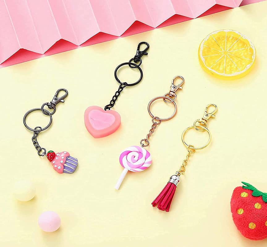 Image of DIY Crafts 450 Pcs Screw Jump Rings, Antique Silver, Swivel Clasps Set Metal Lanyard Snap Hook, Lobster Claw Clasps Keychain Rings Open Rings Eye (450 Pcs Screw Jump Rings, Antique Silver)