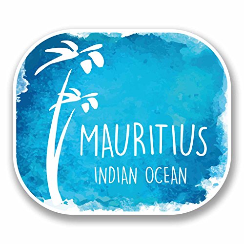 2 pegatinas de vinilo de Mauricio de 10 cm para computadora portátil, equipaje de viaje, regalo divertido #9676