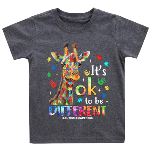 Autism Awareness Shirt Kids Autism Acceptance Tees Boys Girls Inspirational Saying Puzzle Piece Graphic Tops 4T