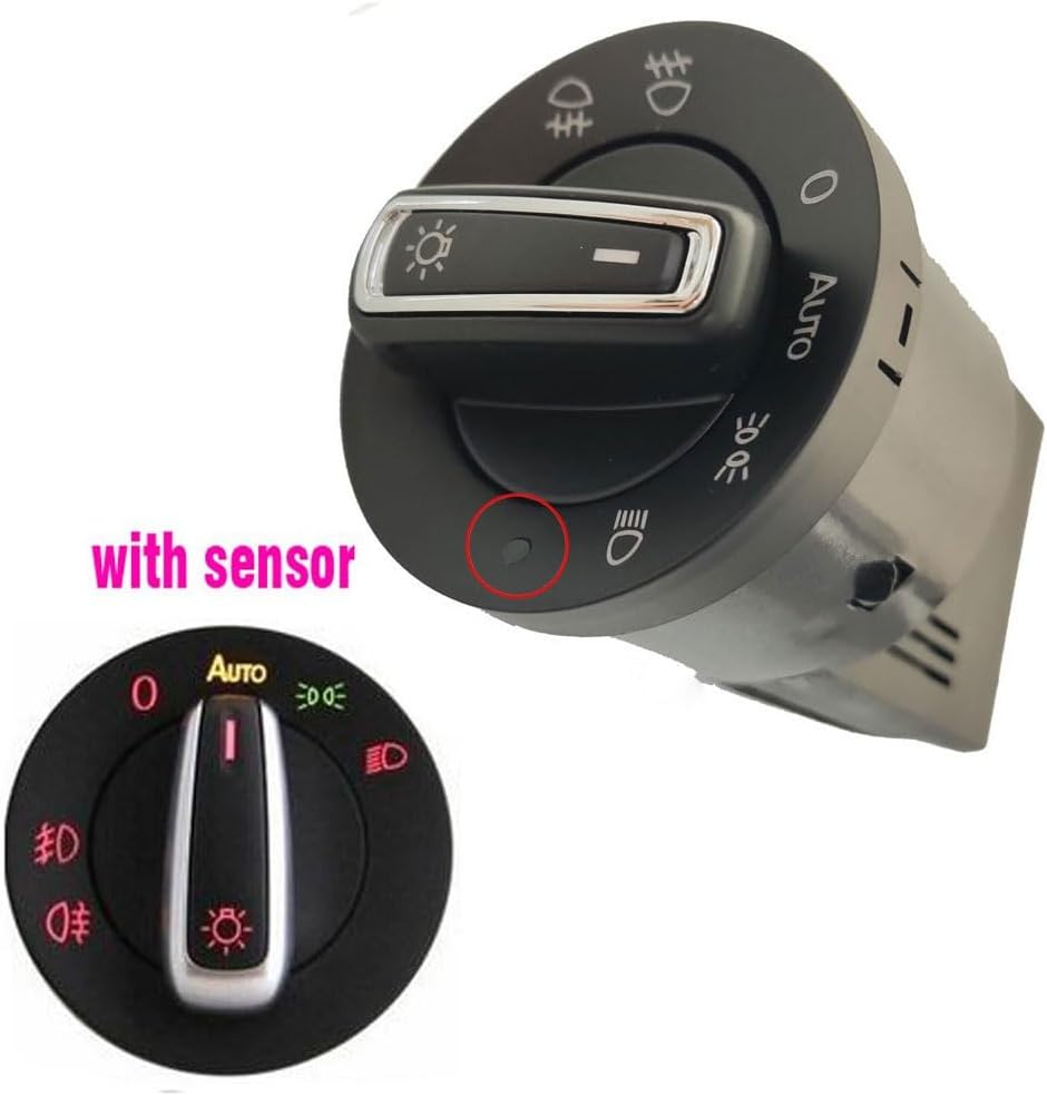 Headlamp Fog Lamp Switch Sensor for VW for Golf MK4 Series for Polo for Skoda Car Headlight Switch Module Electric Head Lamp Control 1C0941531 3BD941531 3BD941531A