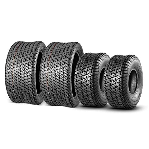 MaxAuto 15x6-6 Front & 20x8-8 Rear Lawn Mower Turf Tires 4PR(2 Front Tires+2 Rear Tires) MaxAuto 15x6-6 Front & 20x8-8 Rear Lawn Mower Turf Tires 4PR(2 Front Tires+2 Rear Tires)