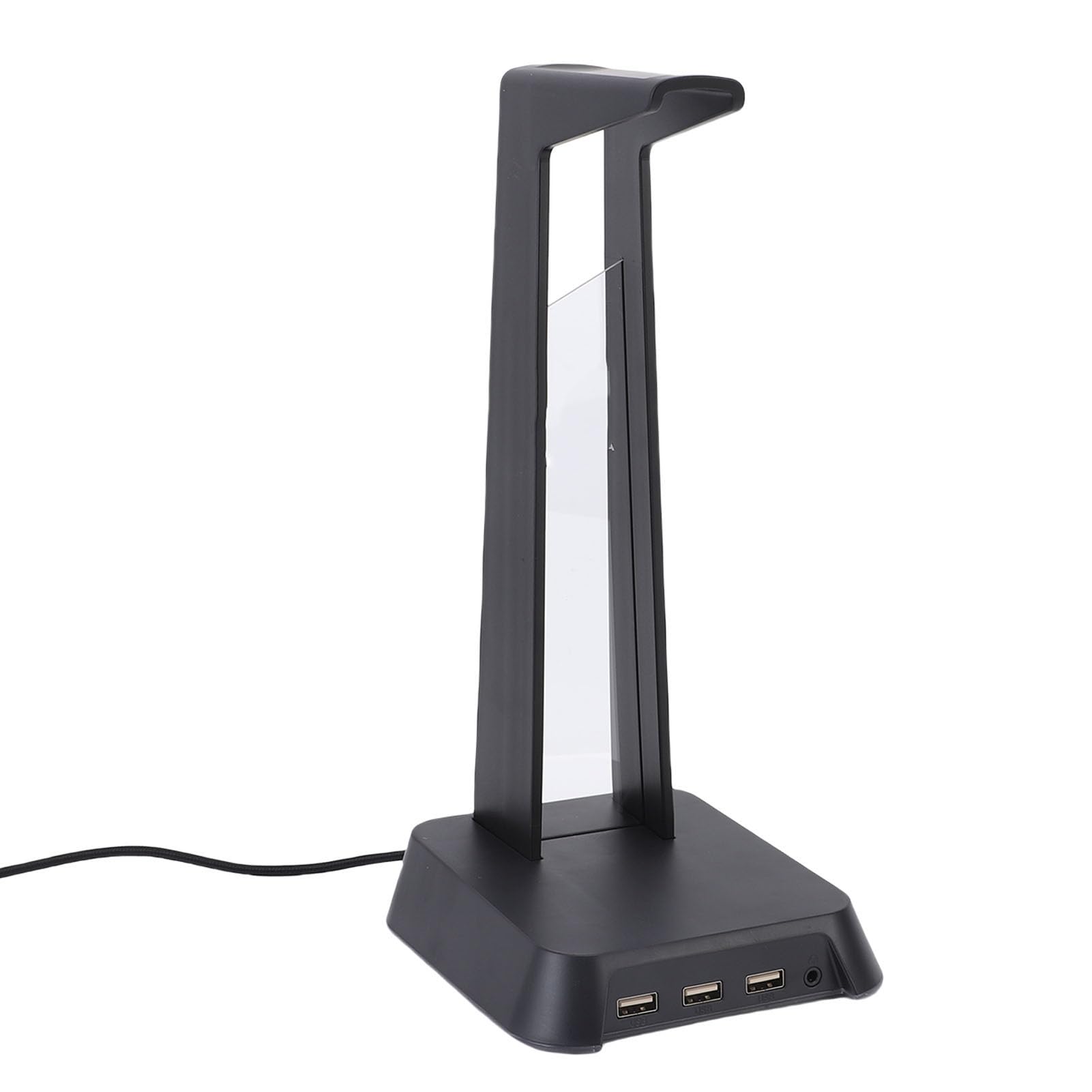 Supporto per Cuffie da Gioco Illuminazione RGB Porta USB Supporto per Cuffie Multifunzionale da Scrivania per i Giocatori (BLACK)