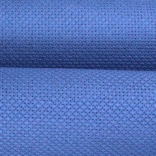 Image of KCS 16 Count Cotton Cross Stitch Aida Cloth Fabric (Jeans Blue, 19 inch x 28 inch)