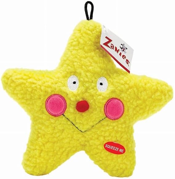 Zanies Smiling Star Dog Toys, Yellow Star, 7.5