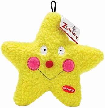 Zanies Smiling Star Dog Toys, Yellow Star, 7.5