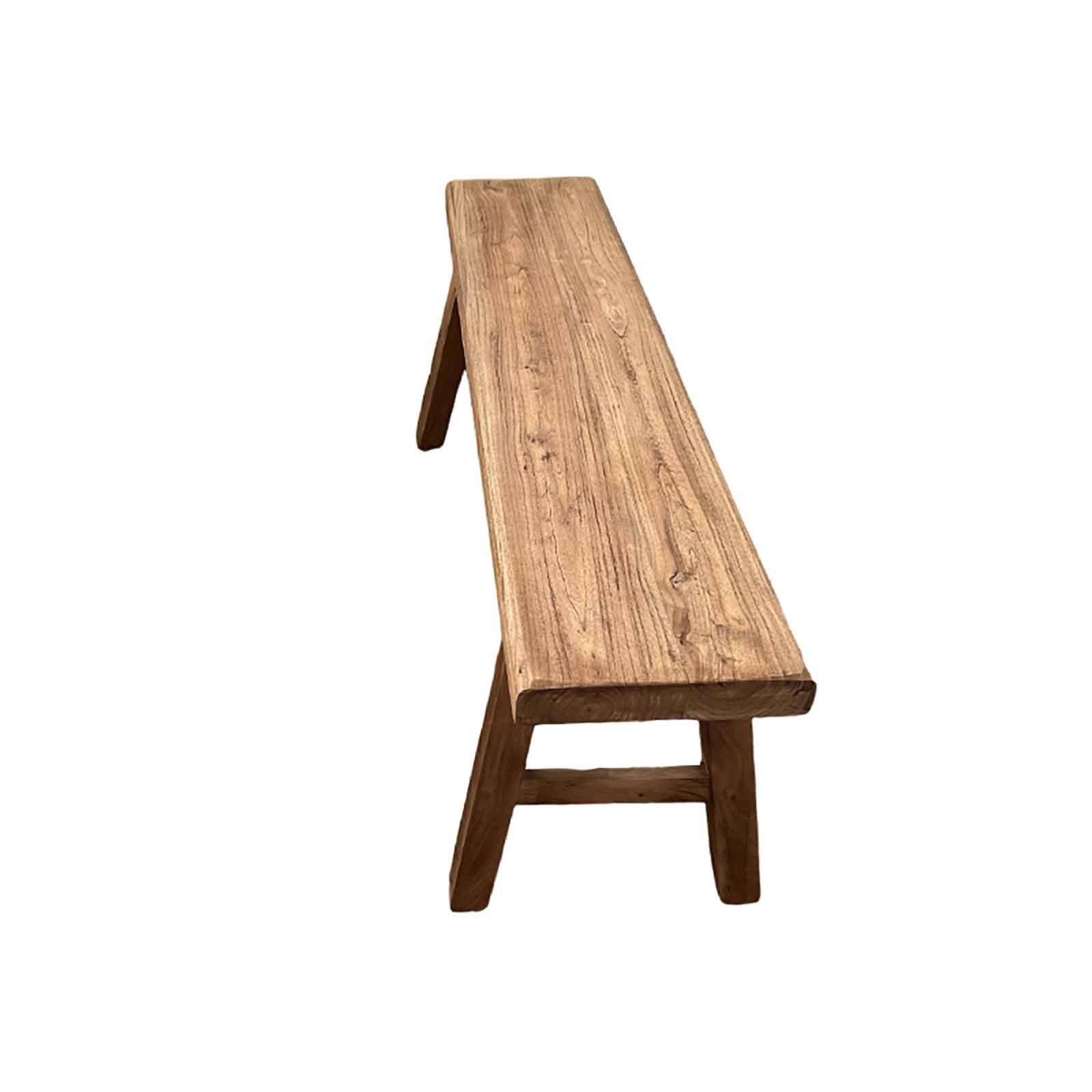 Banc de jardin en bois dur compact 50cm petit banc extérieur élégant terrasse patio