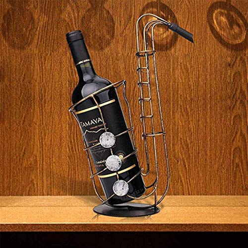 Soporte de vino de hierro forjado plegable miniatura 1