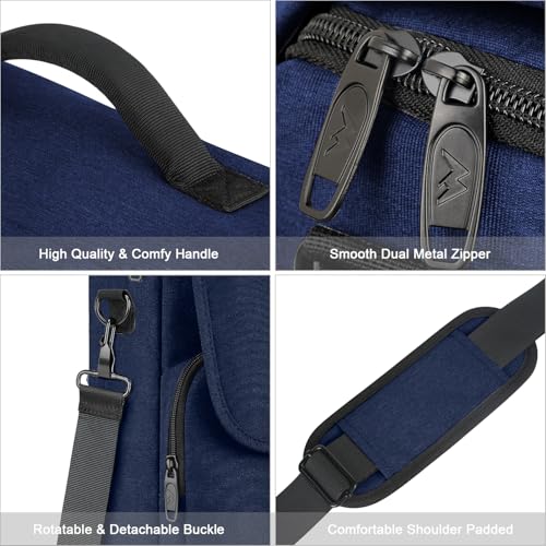 MATEIN PU Leather Messenger Bag with Cooler & USB Charging Port, Briefcases Lightweight Men's Laptop Bag 17.3 inch4