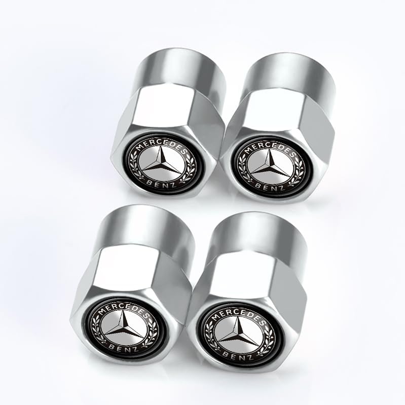 Tapones de vástago de válvula de neumático de metal, para Mercedes-Benz CESM CLK GLK GL AB AMG GLS GLE AMG Serie AMG, 4 unidades, color rojo