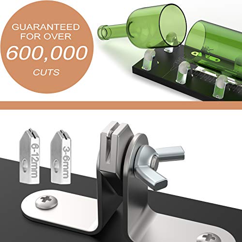 godora glass bottle cutter upgraded glass cutter for bottles amp glass cutter bundle - diy machine for cutting wine beer or soda round bottles amp mason jars perfect score bottle cutter