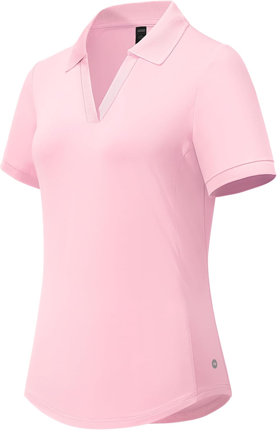 MIER V-Neck Polo Shirts for Women Short Sleeve UPF 50+ Sun Protection Golf Tennis Active Stretch Collared Shirt Tops, Dry Fit