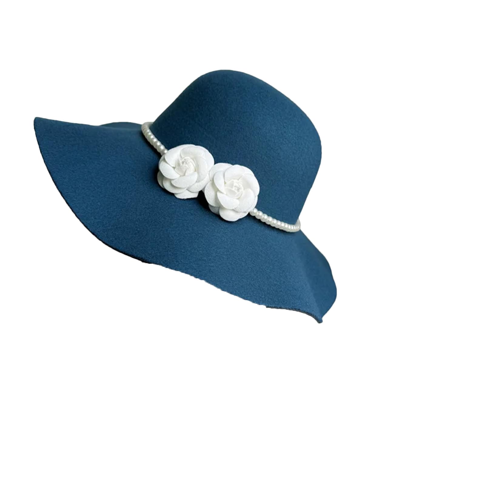 Francese Fedora Cappello Donna 10Cm Tesa Larga Feltro Cap Inverno E Autunno Matrimonio Jazz Cappelli